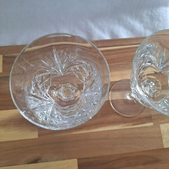 Gorham Crystal Cherrywood Water Goblet Glassware‎ Clear Stemware 7 Inch Set of 2 - Picture 2 of 11